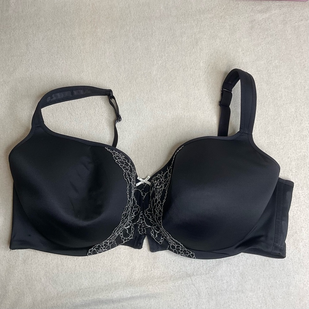 Cacique Balconette underwire Black Lace Women's‎ Bra size 46DDD